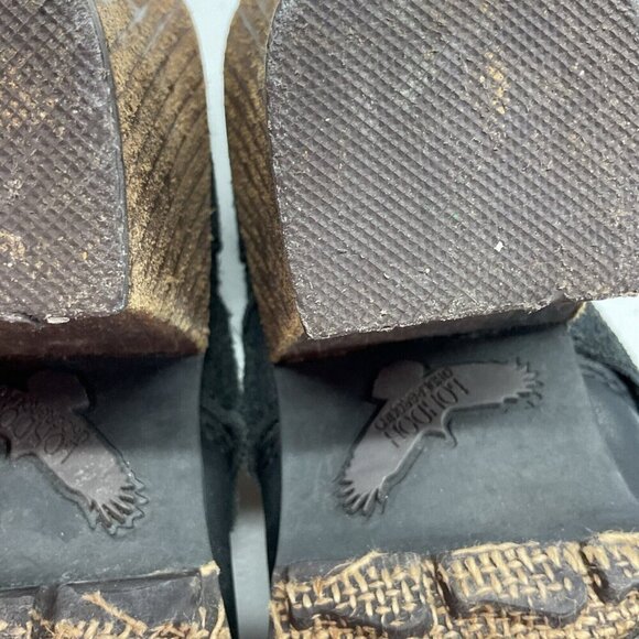 Women’s Vintage London Underground Chunky Wooden Clog booties Shoes Size 7 - Picture 10 of 10